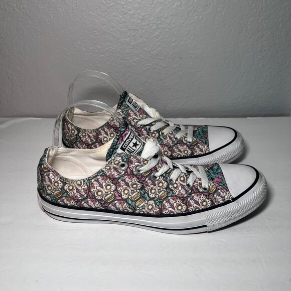 Converse All Star Sugar Skull Day of the Dead Low Top Sneakers - Picture 2 of 11